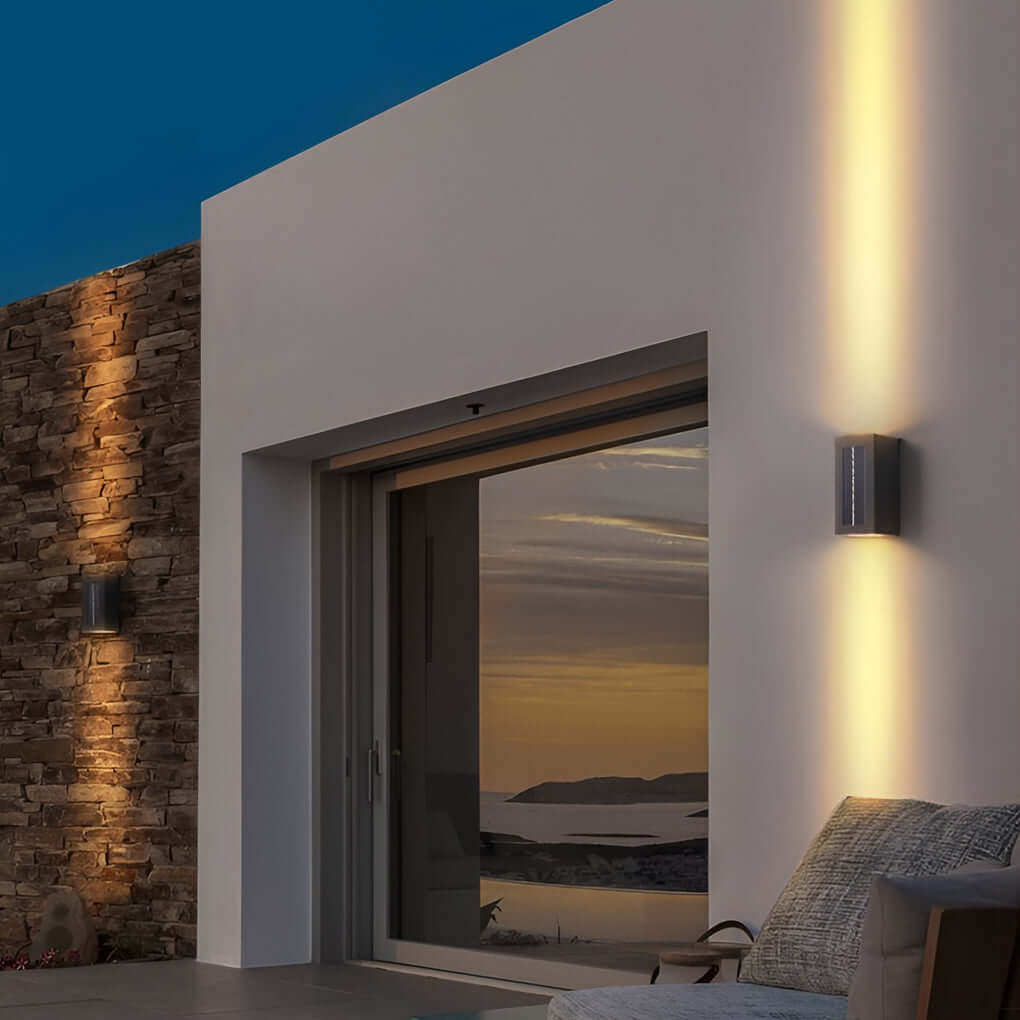Modern Waterproof Black Up-Down LED Wall Light