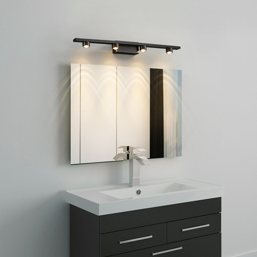 Minimalist Black LED Vanity Lights for Bathroom Mirror Cabinet