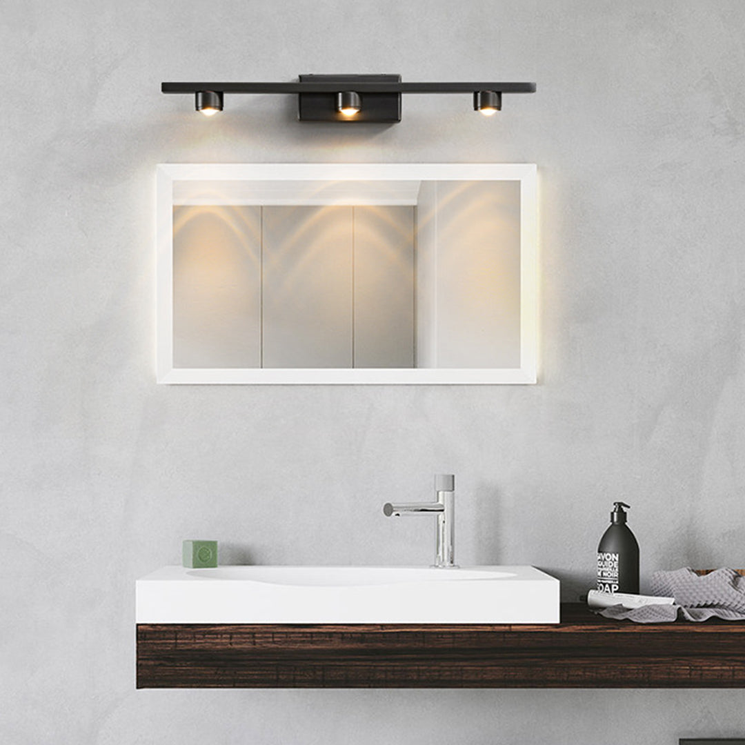 Minimalist Black LED Vanity Lights for Bathroom Mirror Cabinet