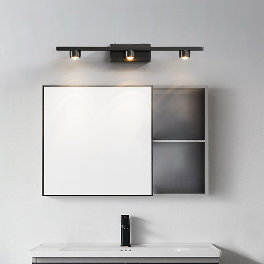 Minimalist Black LED Vanity Lights for Bathroom Mirror Cabinet