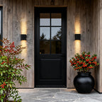 Modern Black LED Outdoor Wall Lights - Up and Down Design