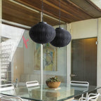 Premium Black Woven Outdoor Pendant Light - Waterproof Ceiling Fixture