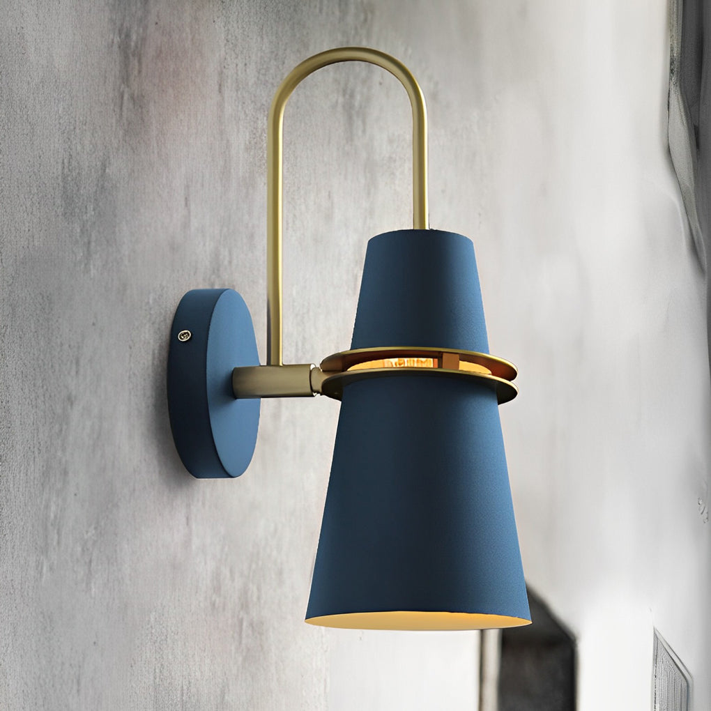 Modern White Cone Wall Lamp - Creative Iron Design