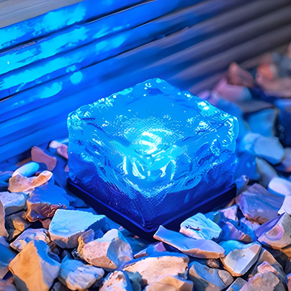 Modern Solar Outdoor Ice Cube Step Lights