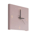 Modern Square Backlit Metal Wall Clock Lamp