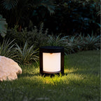 Modern Black LED Cylindrical Bollard Landscape Light