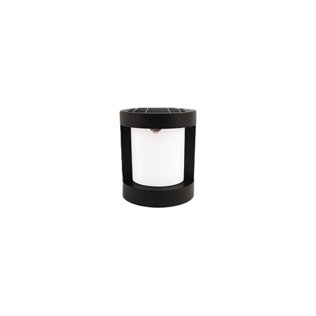 Modern Black LED Cylindrical Bollard Landscape Light