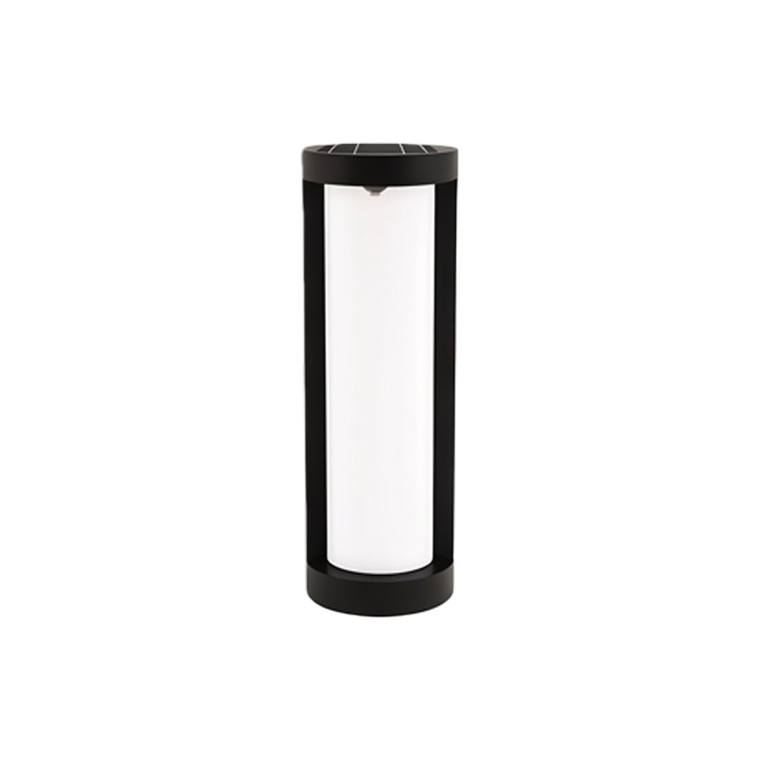 Modern Black LED Cylindrical Bollard Landscape Light