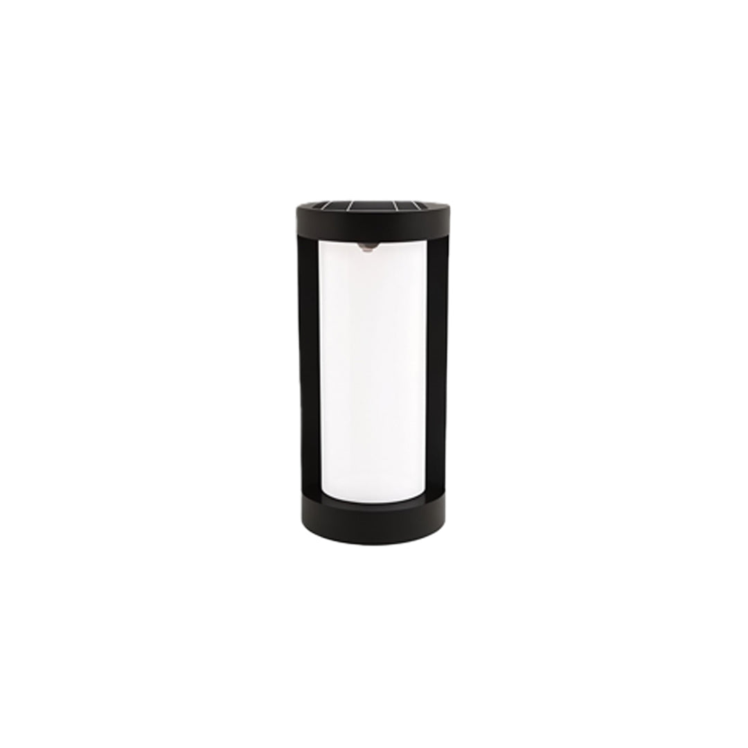 Modern Black LED Cylindrical Bollard Landscape Light