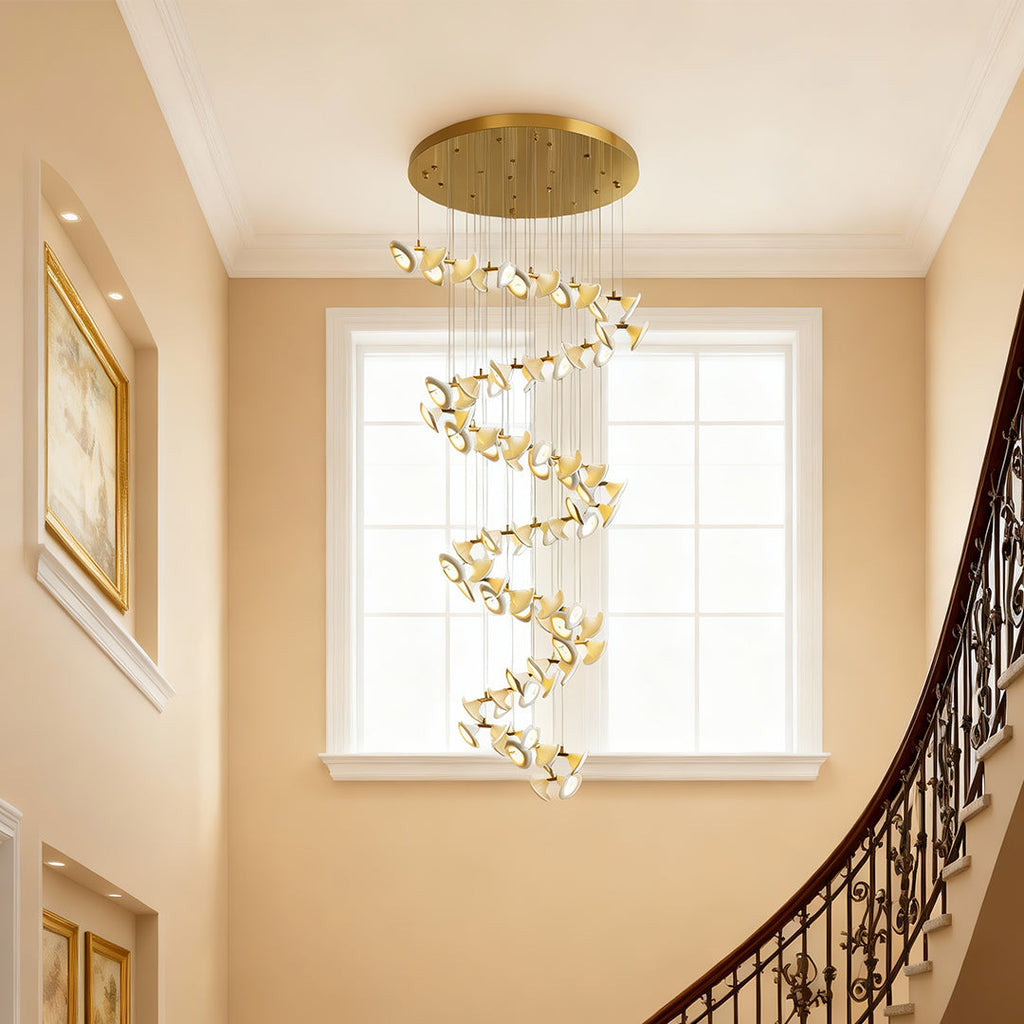 Luxury Tulip Flower Ceramic Chandelier - Elegant Ceiling Light