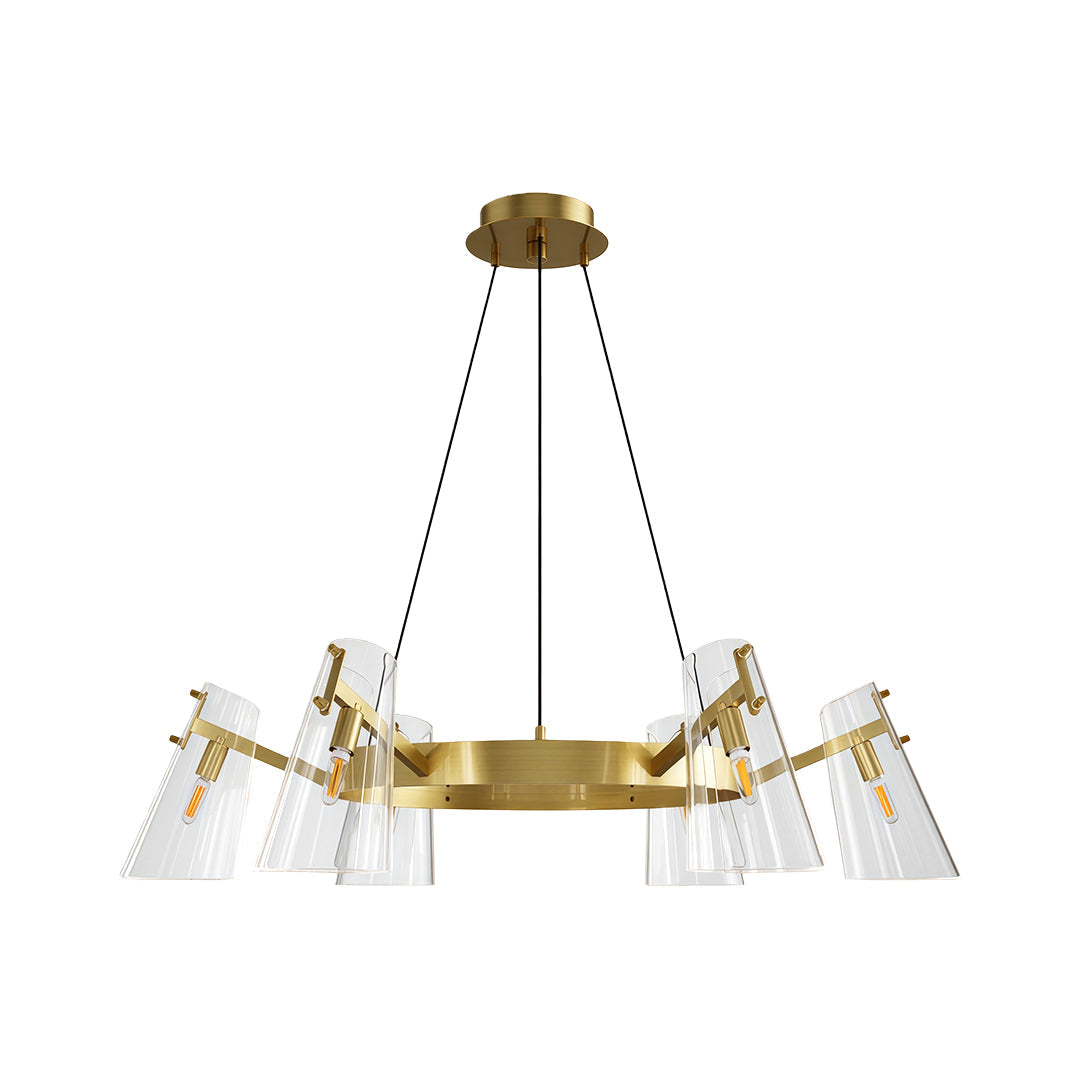 Modern Copper Chandelier - Elegant Ceiling Light Fixture