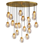 Luxury Copper and Glass Chandelier - Modern Ceiling Light