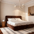 Nordic Minimalist Brass Crystal Ceiling Chandelier