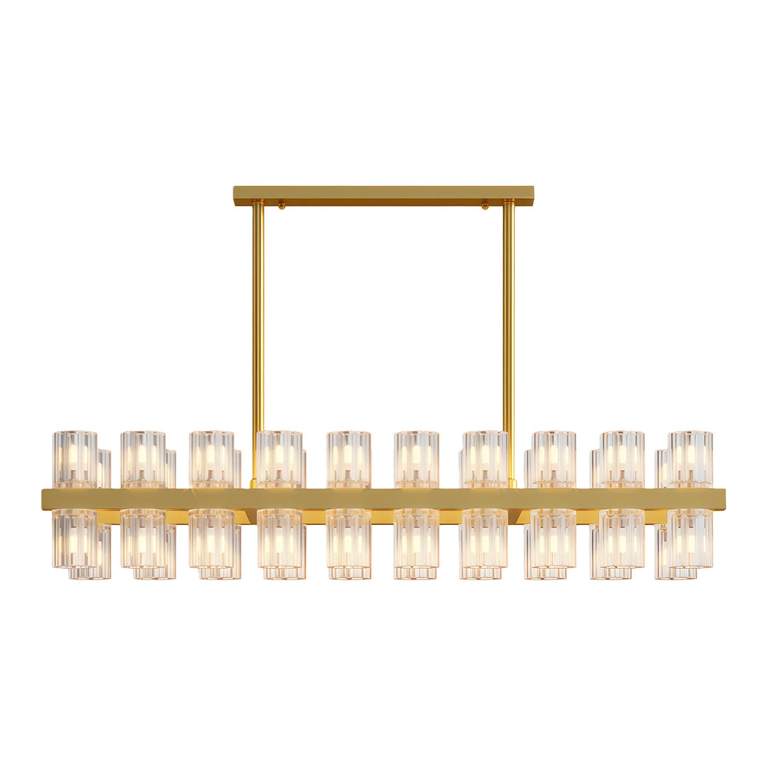 Premium Crystal Chandelier with Copper Ceiling Fixture