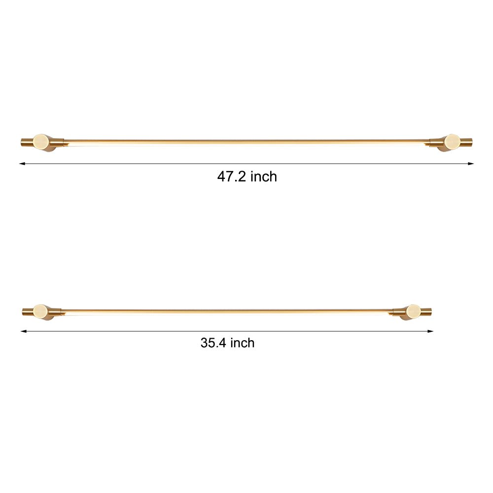 Elegant Brass Linear LED Bathroom Vanity Light - 35.4” & 47.2” Options