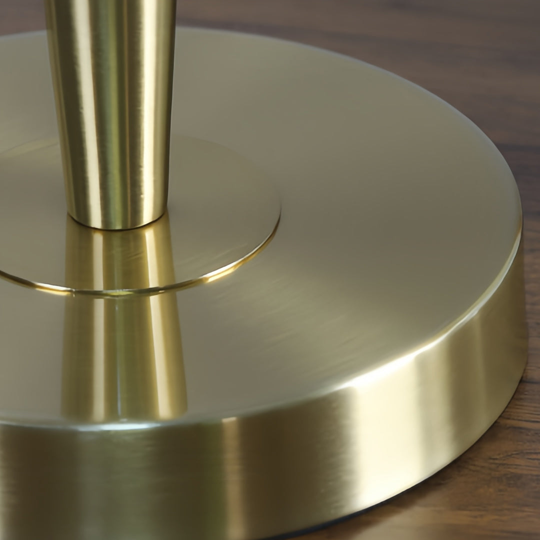 Elegant Nordic Brass Table Lamp with Fabric Shade