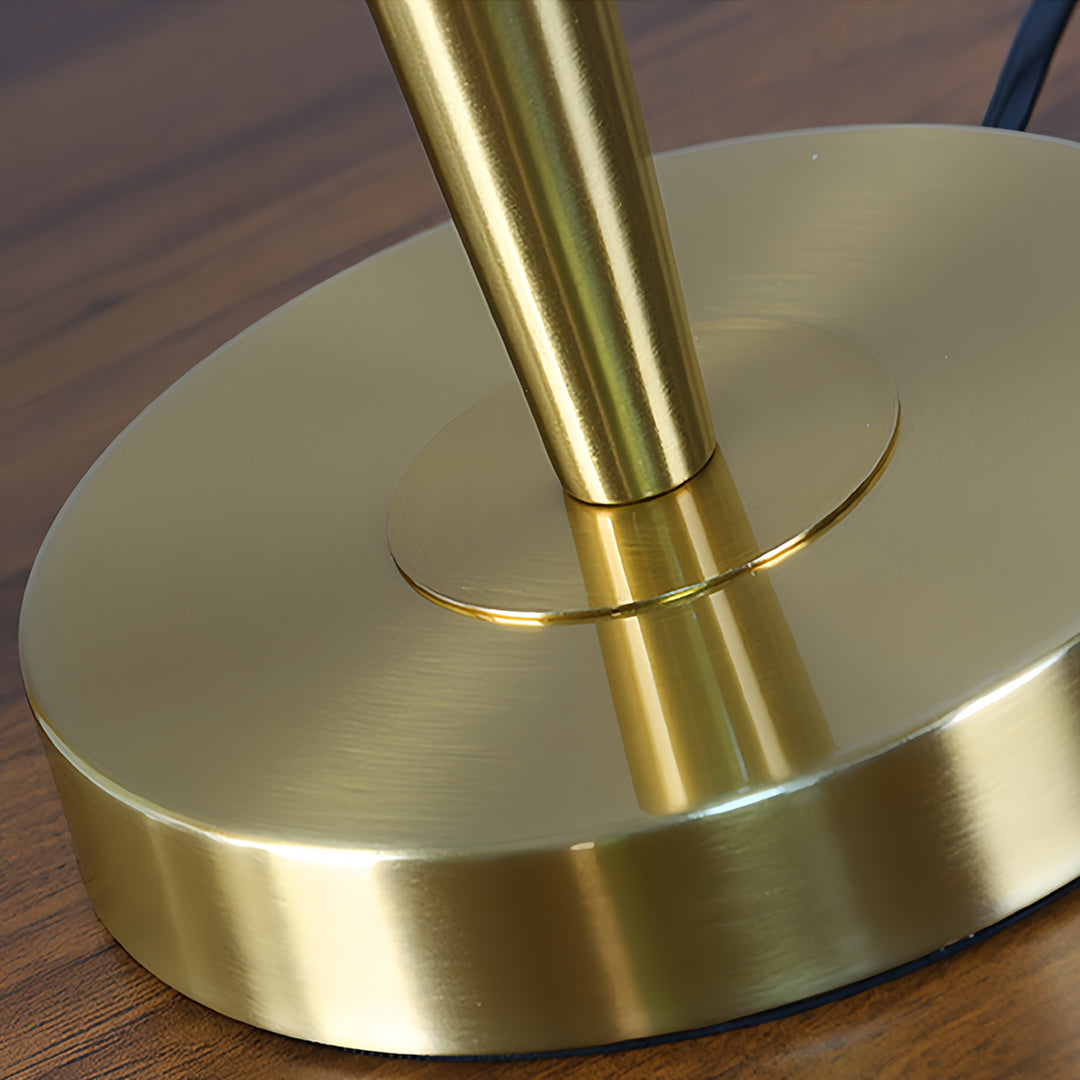Elegant Nordic Brass Table Lamp with Fabric Shade