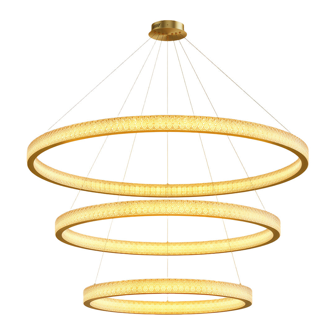 Luxury Copper Circular Chandelier Ceiling Light