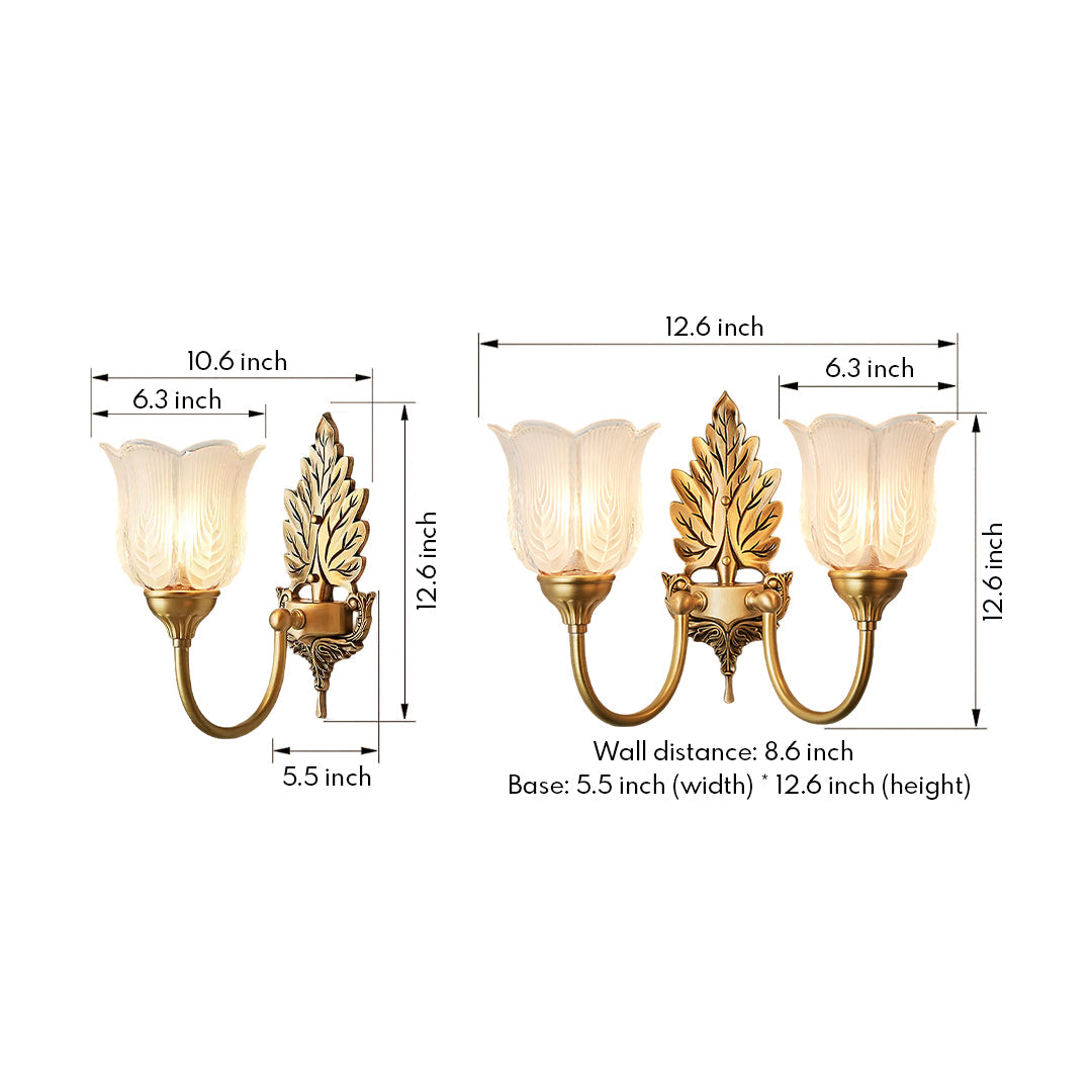 Premium Brass Artistic Bud Wall Lamp
