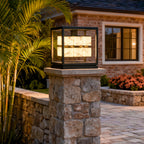 Premium Square Waterproof Metal Solar Brick Pillar Lights