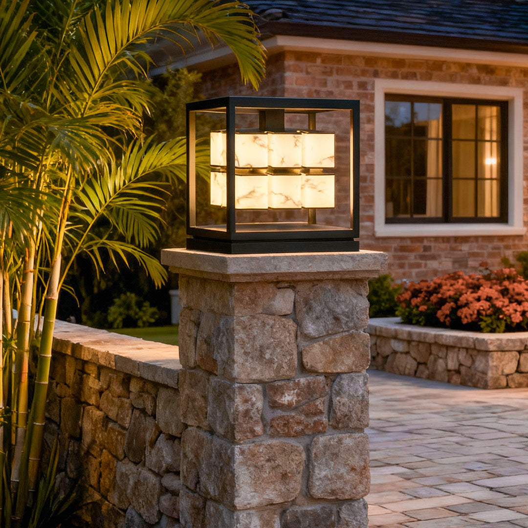 Premium Square Waterproof Metal Solar Brick Pillar Lights