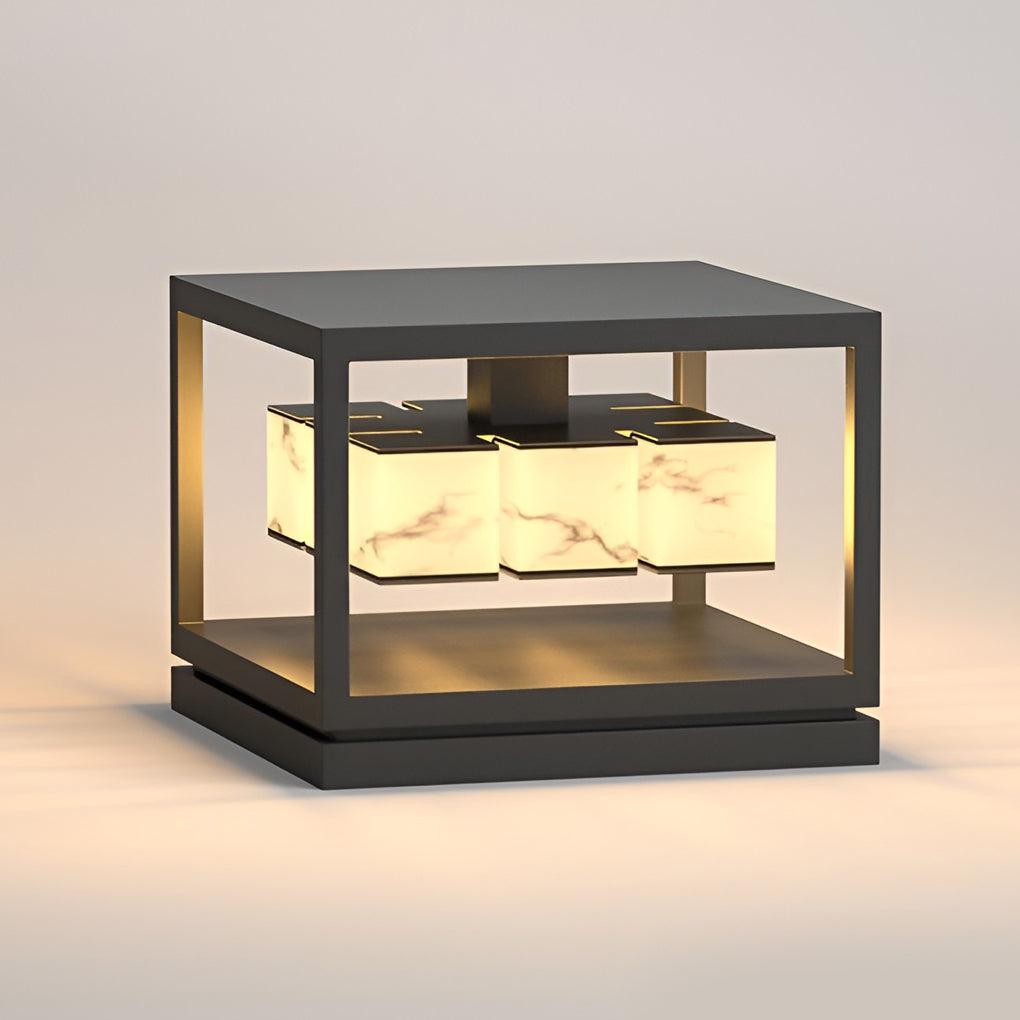 Premium Square Waterproof Metal Solar Brick Pillar Lights