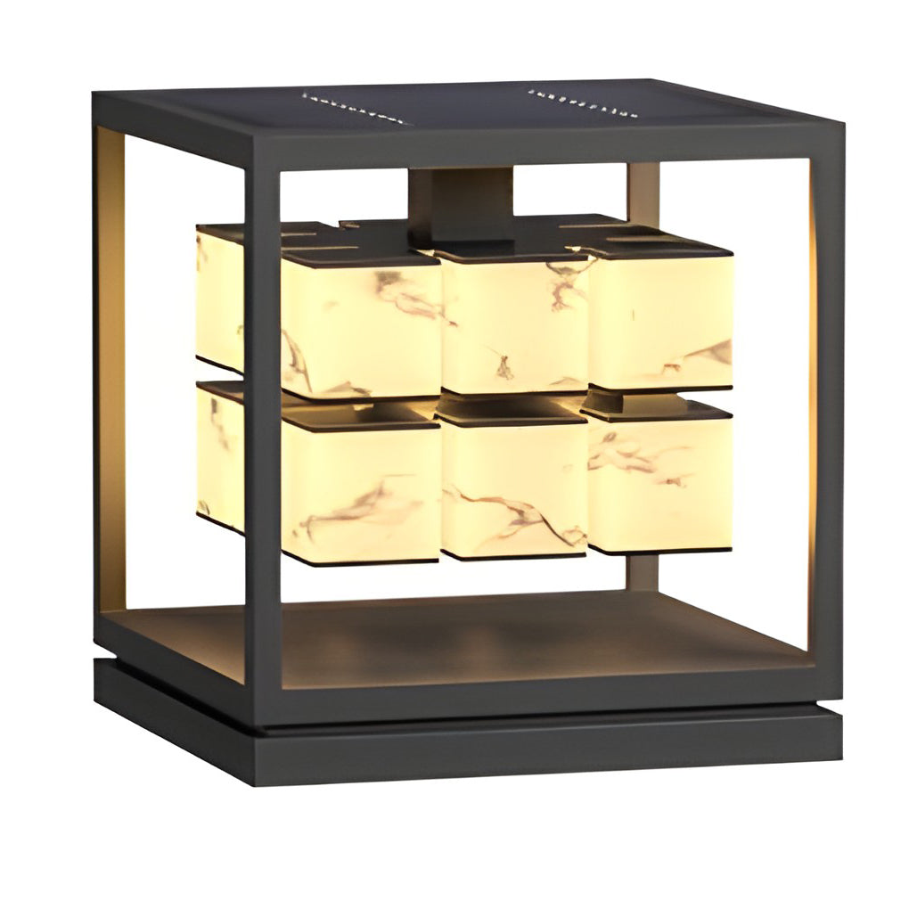 Premium Square Waterproof Metal Solar Brick Pillar Lights