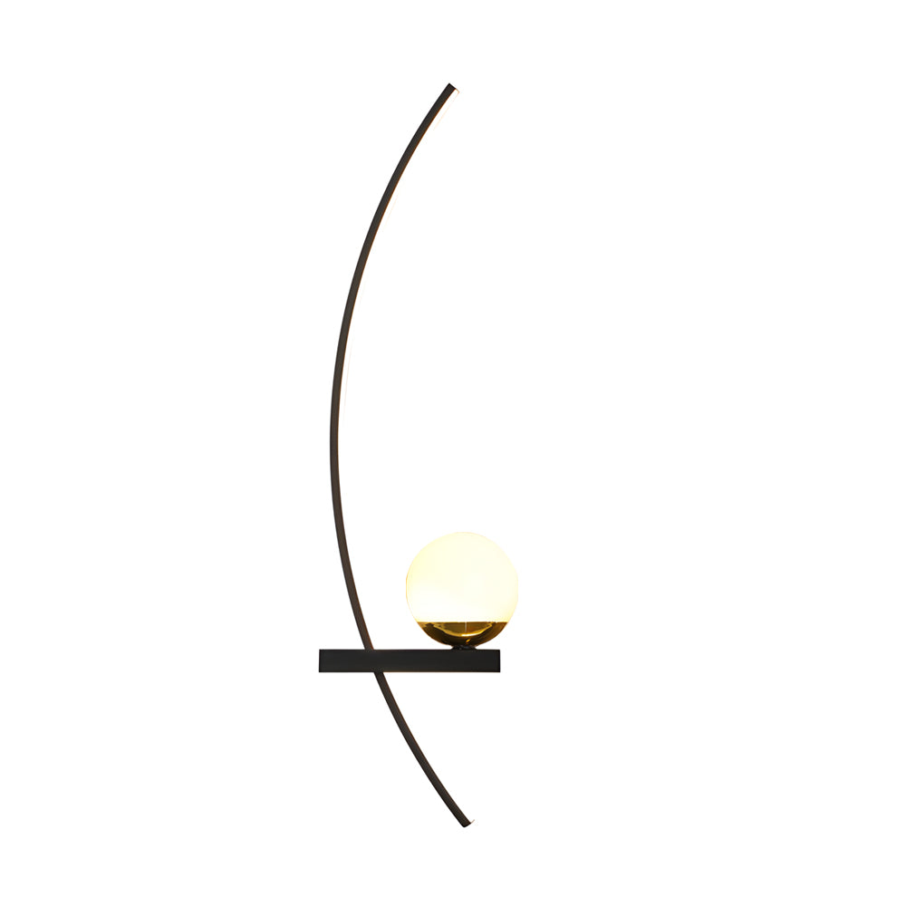 Modern LED Curved Wall Light - Elegant Fixture for Home & Living Room