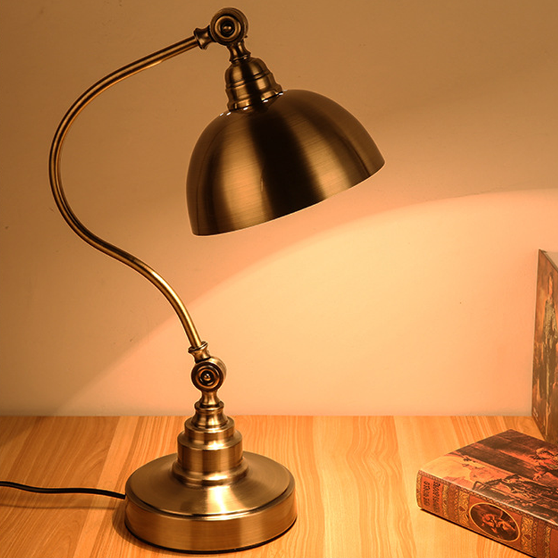 Vintage Bronze Gooseneck LED Desk Lamp
