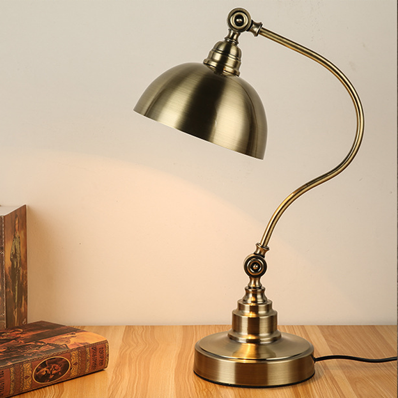 Vintage Bronze Gooseneck LED Desk Lamp