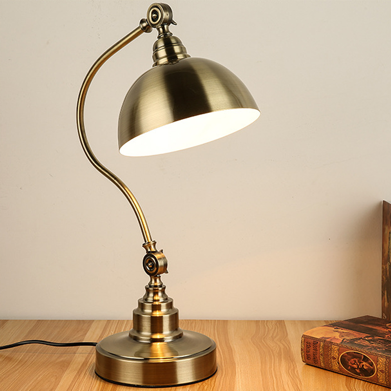 Vintage Bronze Gooseneck LED Desk Lamp