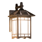 Retro LED Lantern Wall Sconce - Die-Cast Aluminum & Glass