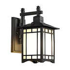 Retro LED Lantern Wall Sconce - Die-Cast Aluminum & Glass