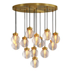 Luxury Copper and Glass Chandelier - Modern Ceiling Light