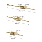 Brushed Brass Slim Cylinder LED Vanity Light for Bathrooms