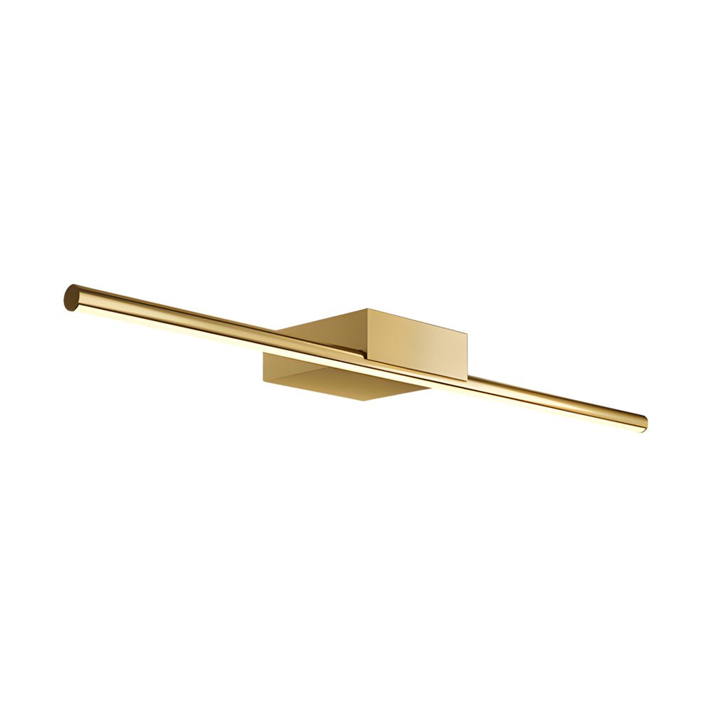 Brushed Brass Slim Cylinder LED Vanity Light for Bathrooms