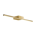 Brushed Brass Slim Cylinder LED Vanity Light for Bathrooms