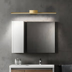 Brushed Brass Slim Cylinder LED Vanity Light for Bathrooms