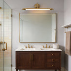 Brushed Gold Linear Vanity Light - European Copper Design