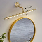 Brushed Gold Linear Vanity Light - European Copper Design