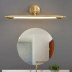 Brushed Gold Linear Vanity Light - European Copper Design