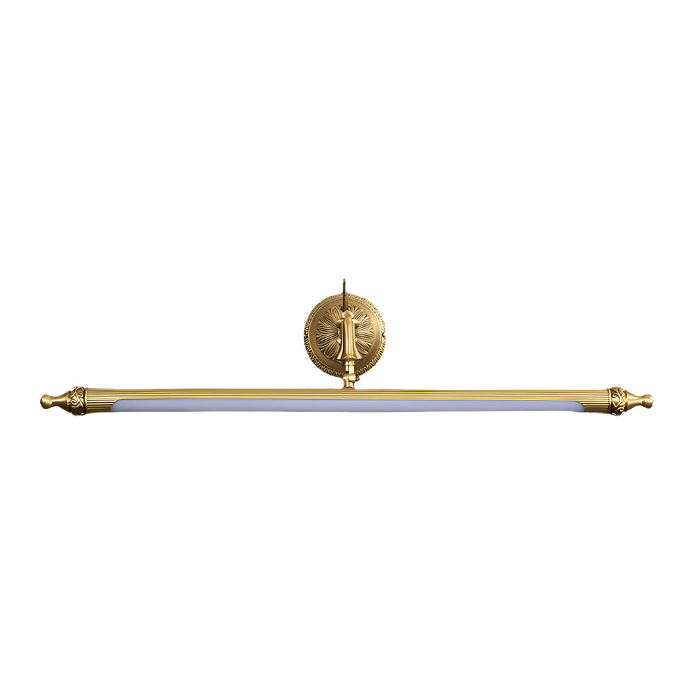 Brushed Gold Linear Vanity Light - European Copper Design