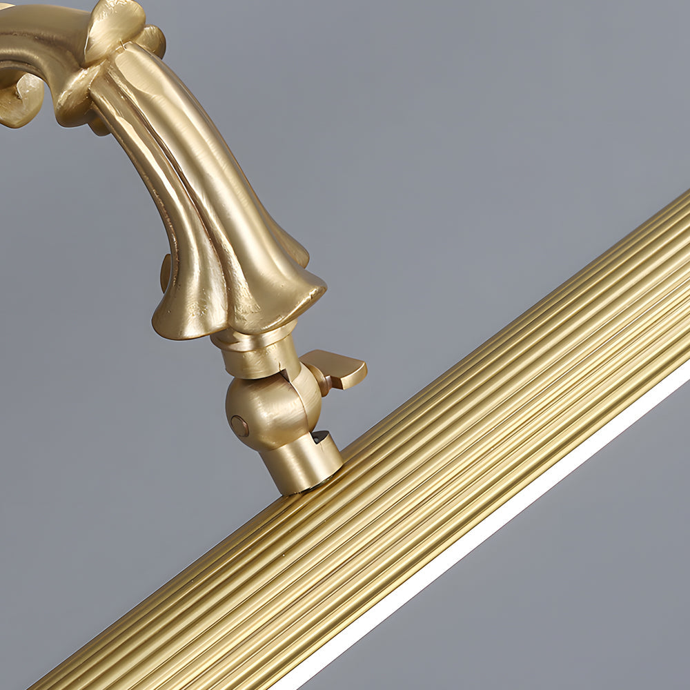 Brushed Gold Linear Vanity Light - European Copper Design