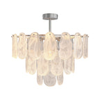 Midcentury Modern Copper and Glass Chandelier