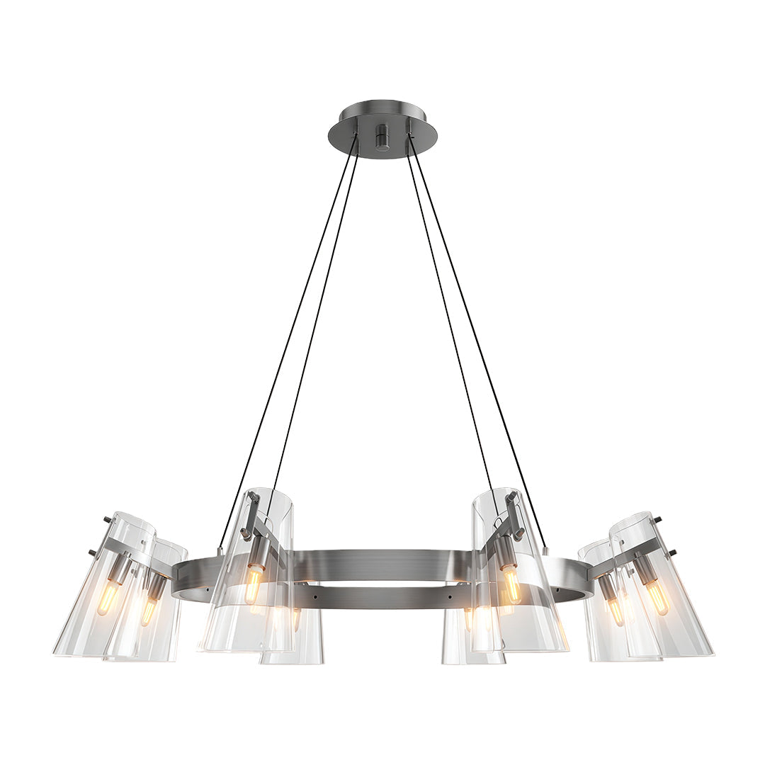 Modern Copper Chandelier - Elegant Ceiling Light Fixture