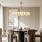 Premium LED Cloud Stone Chandelier with Full Copper Ceiling Fixture