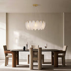 Modern Luxury Glass Feather Chandelier Ceiling Light