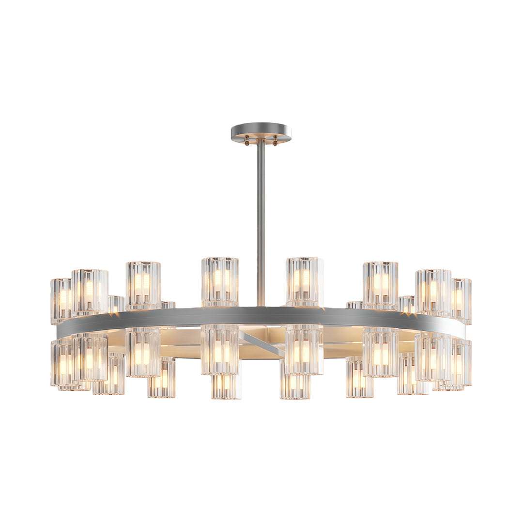 Premium Crystal Chandelier with Copper Ceiling Fixture