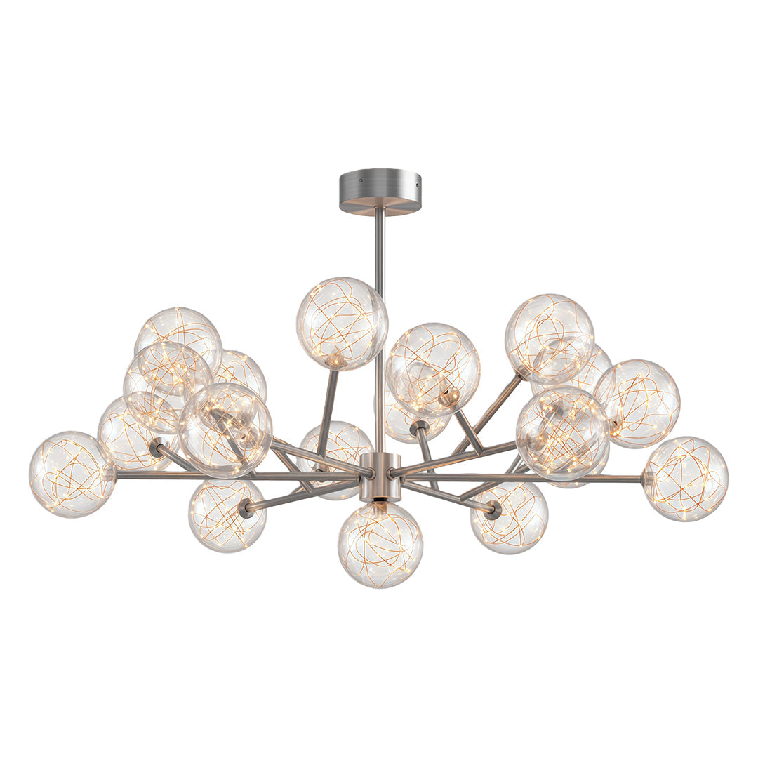 Contemporary Glass Globe Chandelier - Starry Sky Ceiling Light
