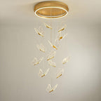 Modern Butterfly Chandelier - Metal and Acrylic Ceiling Light